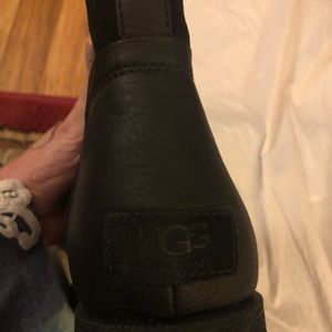 Beautiful leather black buckle new Ugg boots. Size 10